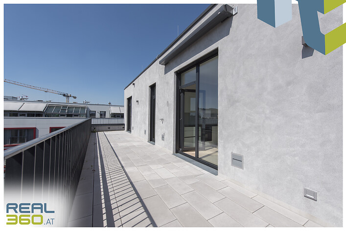 südseitige Terrasse mit Markise (Wohnung TOP 7.1) - Bauteil B
