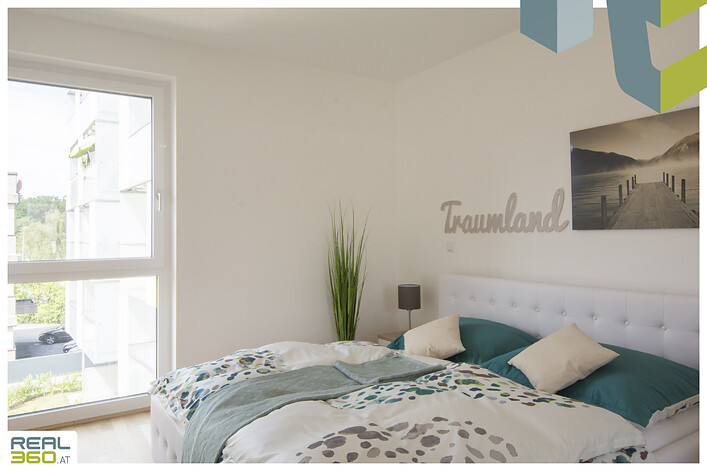 Schlafzimmer (Foto: Musterwohnung)